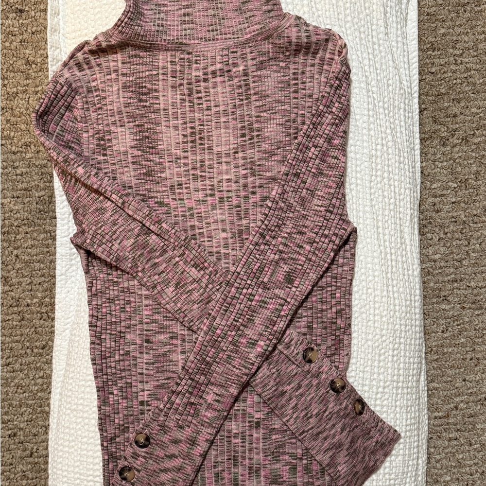 Pink and Black Women's Sweater